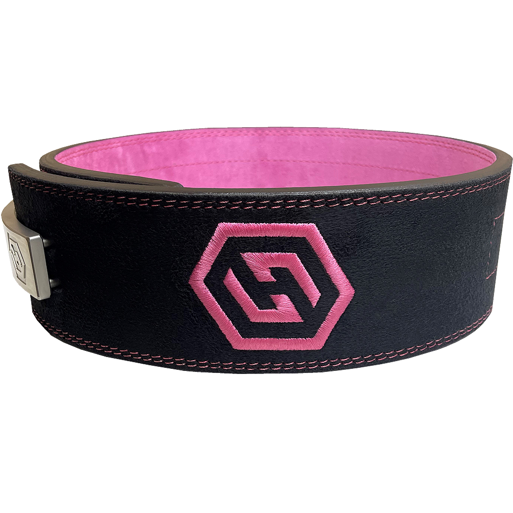 10mm Harris Black & Pink Powerlifting Lever Belt