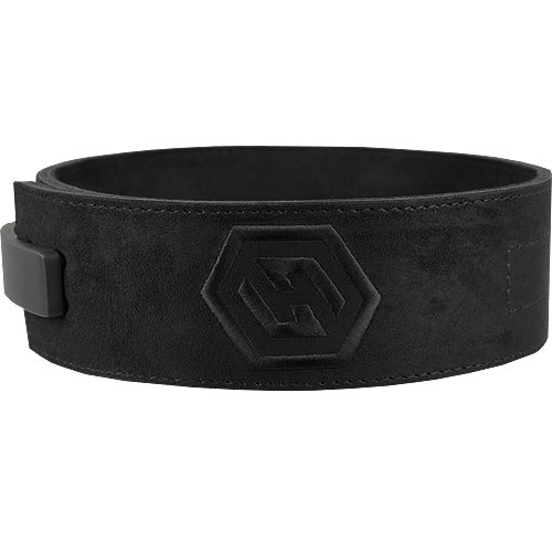 10mm Harris STEALTH Black Suede Lever Belt