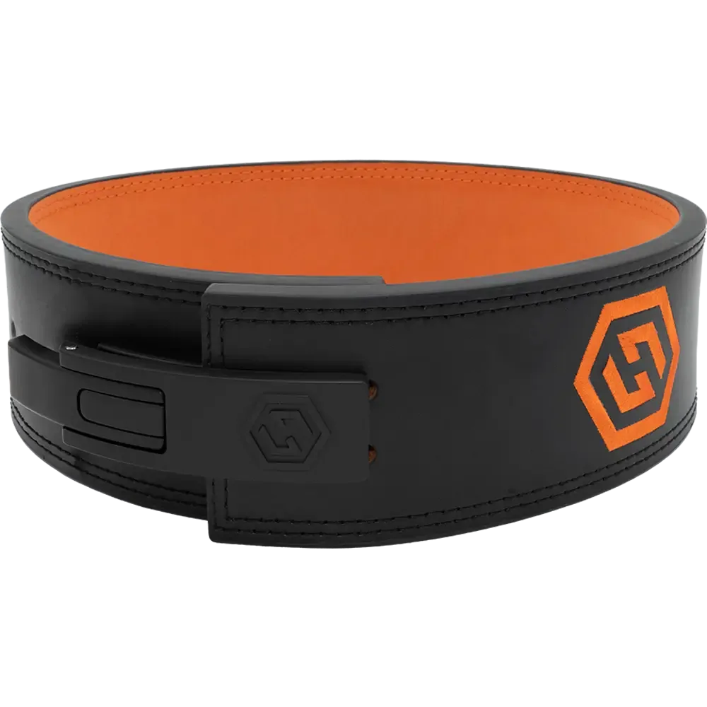 NEW!! 13mm Harris Black & Orange Powerlifting Lever Belt