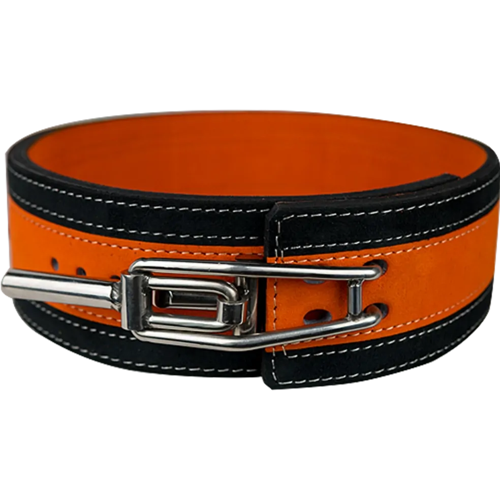 13mm Orange & Black Lever Belt